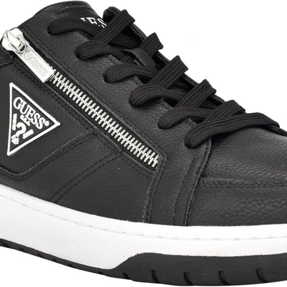 BRAND NEW GUESS NUVIO MEN'S BLACK SNEAKERS WITH SIDE ZIPPER SIZE 9.5M $129 $AVE - Picture 2 of 6